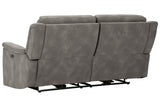 Next-Gen DuraPella Slate Power Reclining Sofa from Ashley - Luna Furniture
