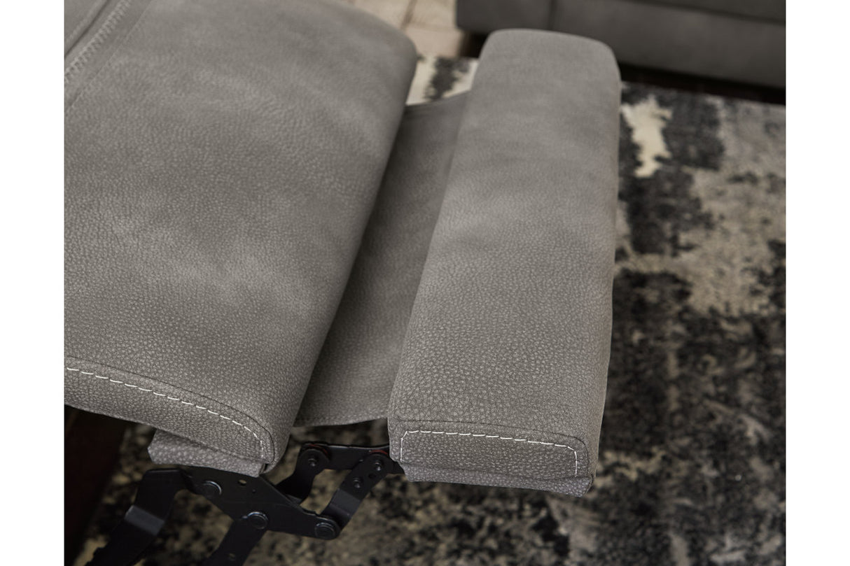 Next-Gen DuraPella Slate Power Reclining Sofa from Ashley - Luna Furniture