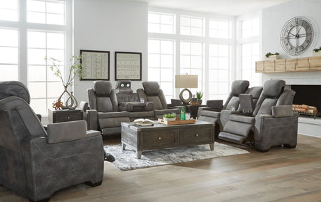 Next-Gen Durapella Slate Power Reclining Living Room Set from Ashley - Luna Furniture