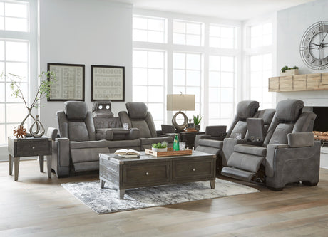 Next-Gen Durapella Slate Power Reclining Living Room Set from Ashley - Luna Furniture