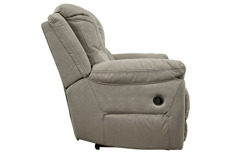Next-Gen Gaucho Putty Reclining Loveseat with Console from Ashley Furniture - Luna Furniture