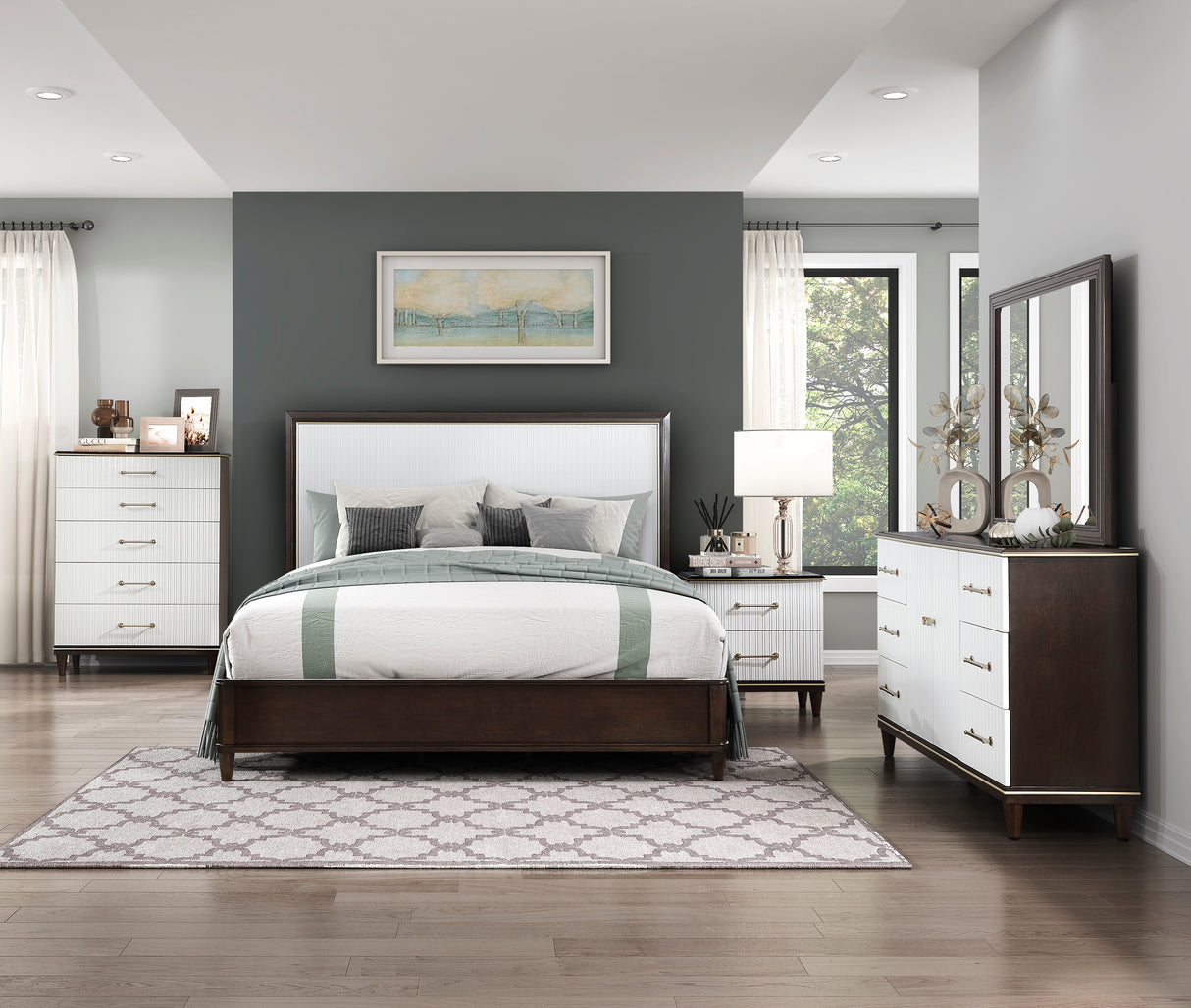 Niles White/Cherry Chest from Homelegance - Luna Furniture
