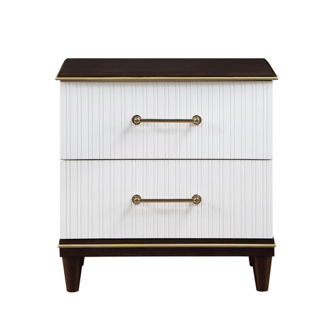 Niles White/Cherry Nightstand from Homelegance - Luna Furniture
