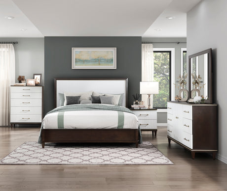 Niles White/Cherry Nightstand from Homelegance - Luna Furniture