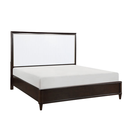 Niles White/Cherry Queen Panel Bed from Homelegance - Luna Furniture