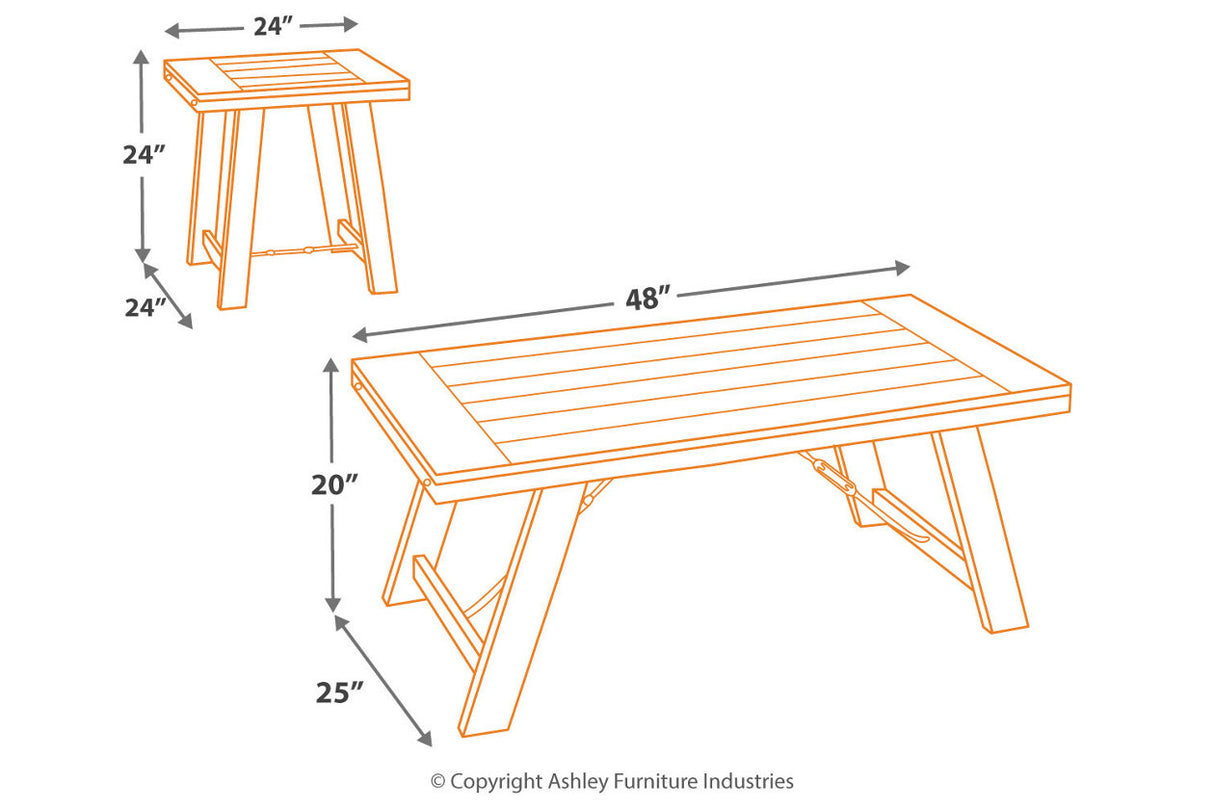 Noorbrook Black/Pewter Table from Ashley - Luna Furniture