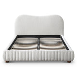 Norme Cream Queen Boucle Upholstered Platform Bed from Ashcroft Furniture - Luna Furniture