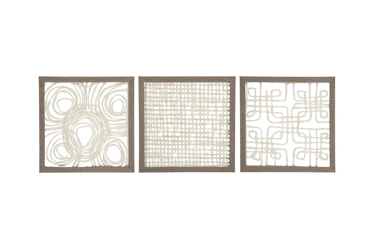 Odella Cream/Taupe Wall Decor from Ashley - Luna Furniture