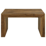 Odilia Auburn Square Solid Wood Coffee Table from Coaster - Luna Furniture