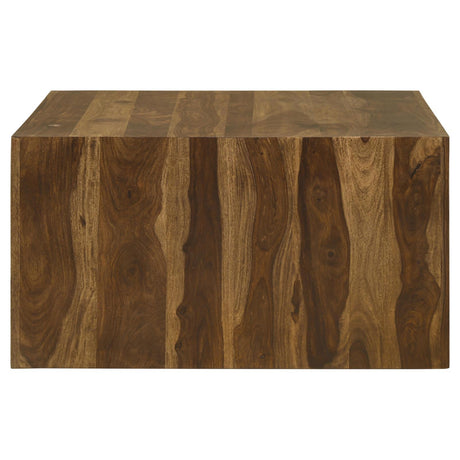 Odilia Auburn Square Solid Wood Coffee Table from Coaster - Luna Furniture