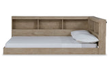 Oliah Natural Full Bookcase Corner Storage Bed from Ashley - Luna Furniture