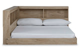 Oliah Natural Full Bookcase Corner Storage Bed from Ashley - Luna Furniture