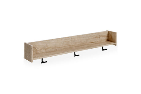Oliah Natural Wall Mounted Coat Rack with Shelf from Ashley - Luna Furniture