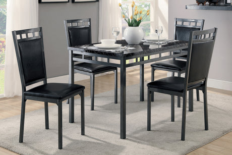 Olney Black/Dark Brown 5-Piece Dining Set from Homelegance - Luna Furniture