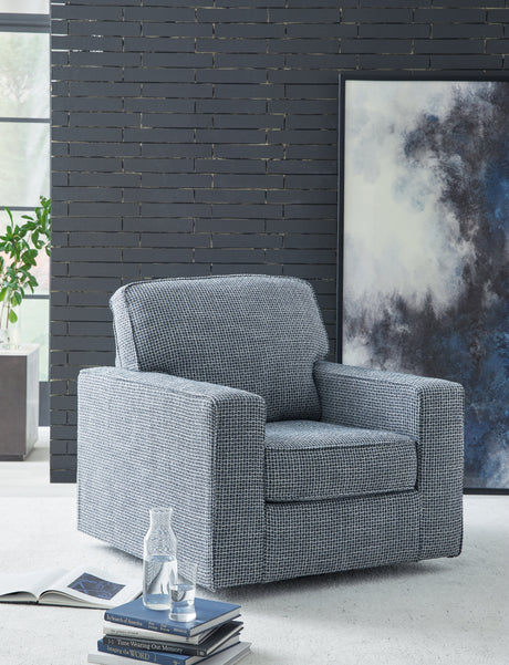 Olwenburg Denim Swivel Accent Chair from Ashley - Luna Furniture