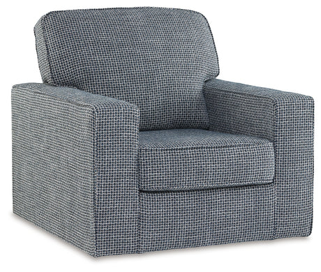 Olwenburg Denim Swivel Accent Chair from Ashley - Luna Furniture