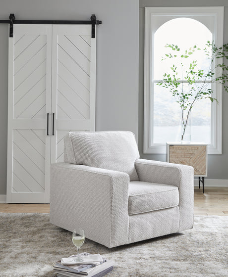 Olwenburg Taupe Swivel Accent Chair from Ashley - Luna Furniture