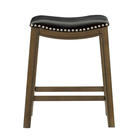 Ordway Black/Brown Counter Height Stool, Black from Homelegance - Luna Furniture