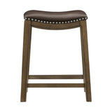 Ordway Brown/Brown Counter Height Stool, Brown from Homelegance - Luna Furniture