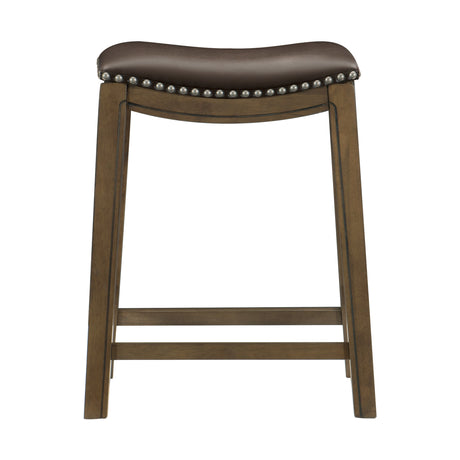Ordway Brown/Brown Counter Height Stool, Brown from Homelegance - Luna Furniture