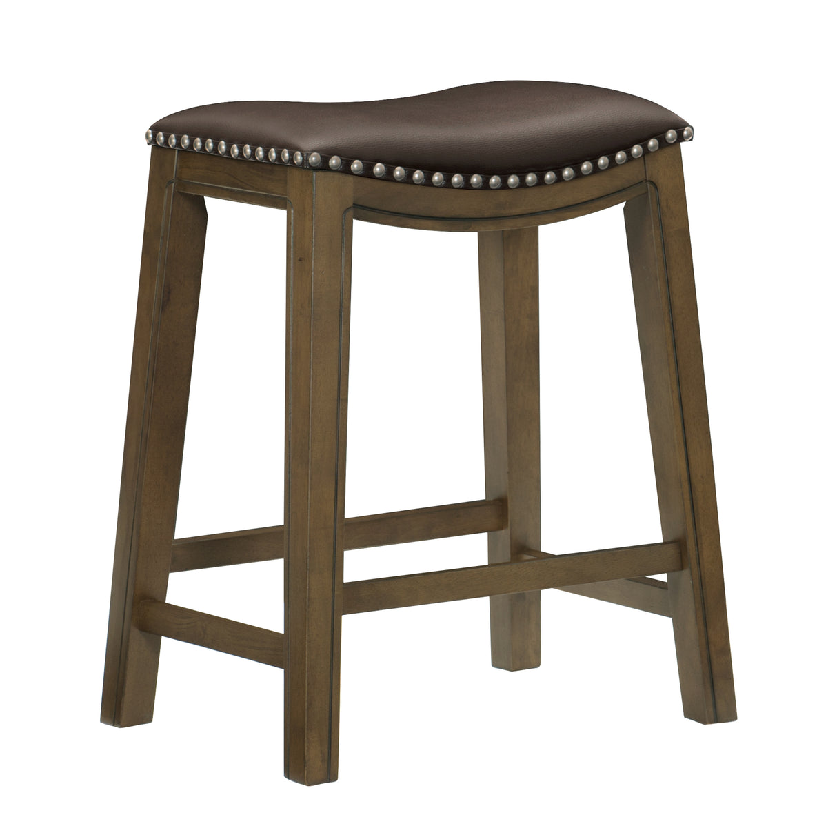 Ordway Brown/Brown Counter Height Stool, Brown from Homelegance - Luna Furniture
