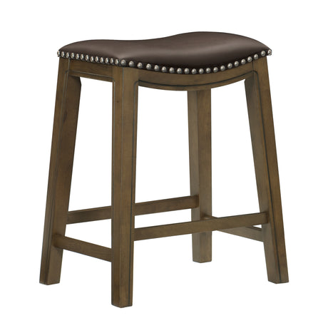 Ordway Brown/Brown Counter Height Stool, Brown from Homelegance - Luna Furniture