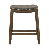 Ordway Gray/Brown Counter Height Stool, Gray from Homelegance - Luna Furniture