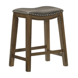 Ordway Gray/Brown Counter Height Stool, Gray from Homelegance - Luna Furniture