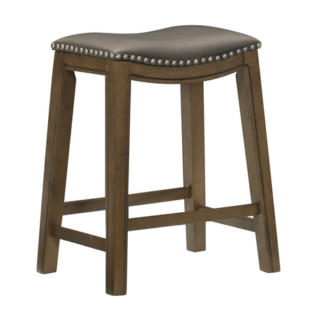 Ordway Gray/Brown Counter Height Stool, Gray from Homelegance - Luna Furniture