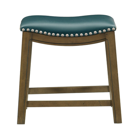 Ordway Green/Brown Dining Stool, Green from Homelegance - Luna Furniture