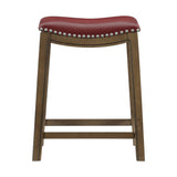 Ordway Red/Brown Counter Height Stool, Red from Homelegance - Luna Furniture