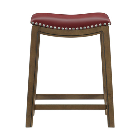 Ordway Red/Brown Counter Height Stool, Red from Homelegance - Luna Furniture