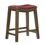 Ordway Red/Brown Counter Height Stool, Red from Homelegance - Luna Furniture