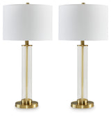 Orenman Clear/Brass Finish Table Lamp from Ashley - Luna Furniture