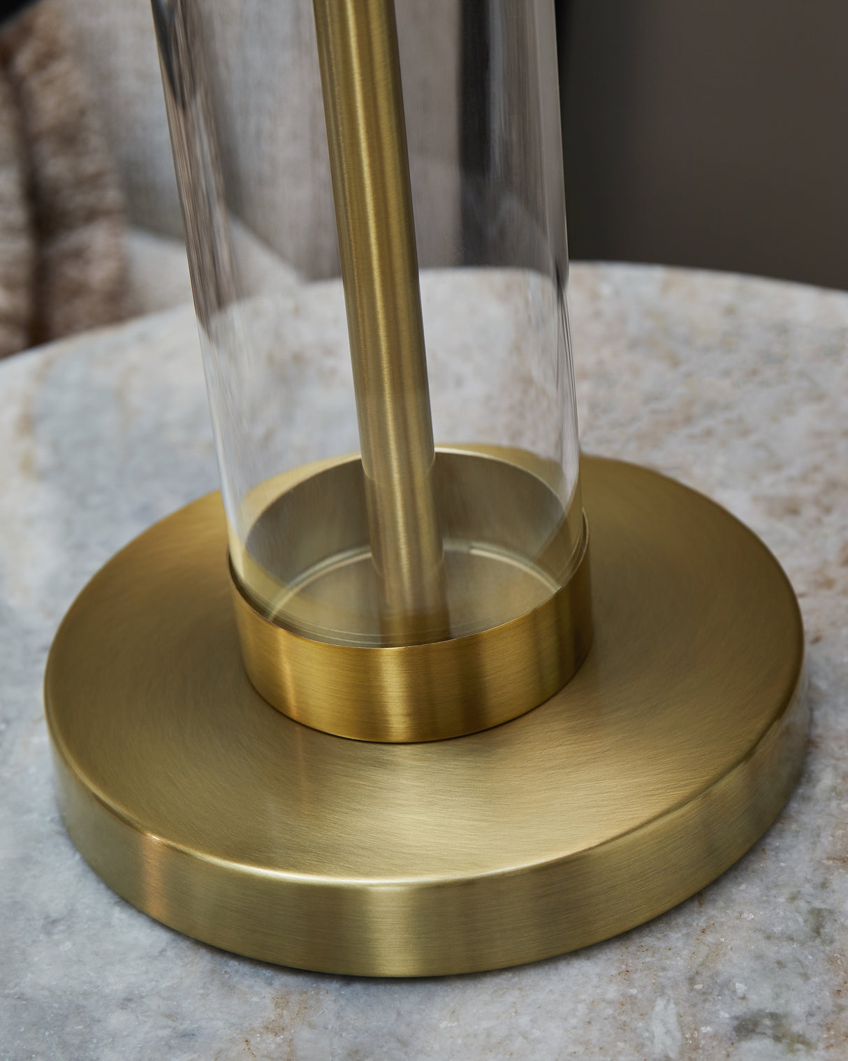 Orenman Clear/Brass Finish Table Lamp from Ashley - Luna Furniture