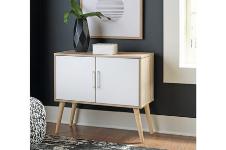 Orinfield Natural/White Accent Cabinet from Ashley - Luna Furniture