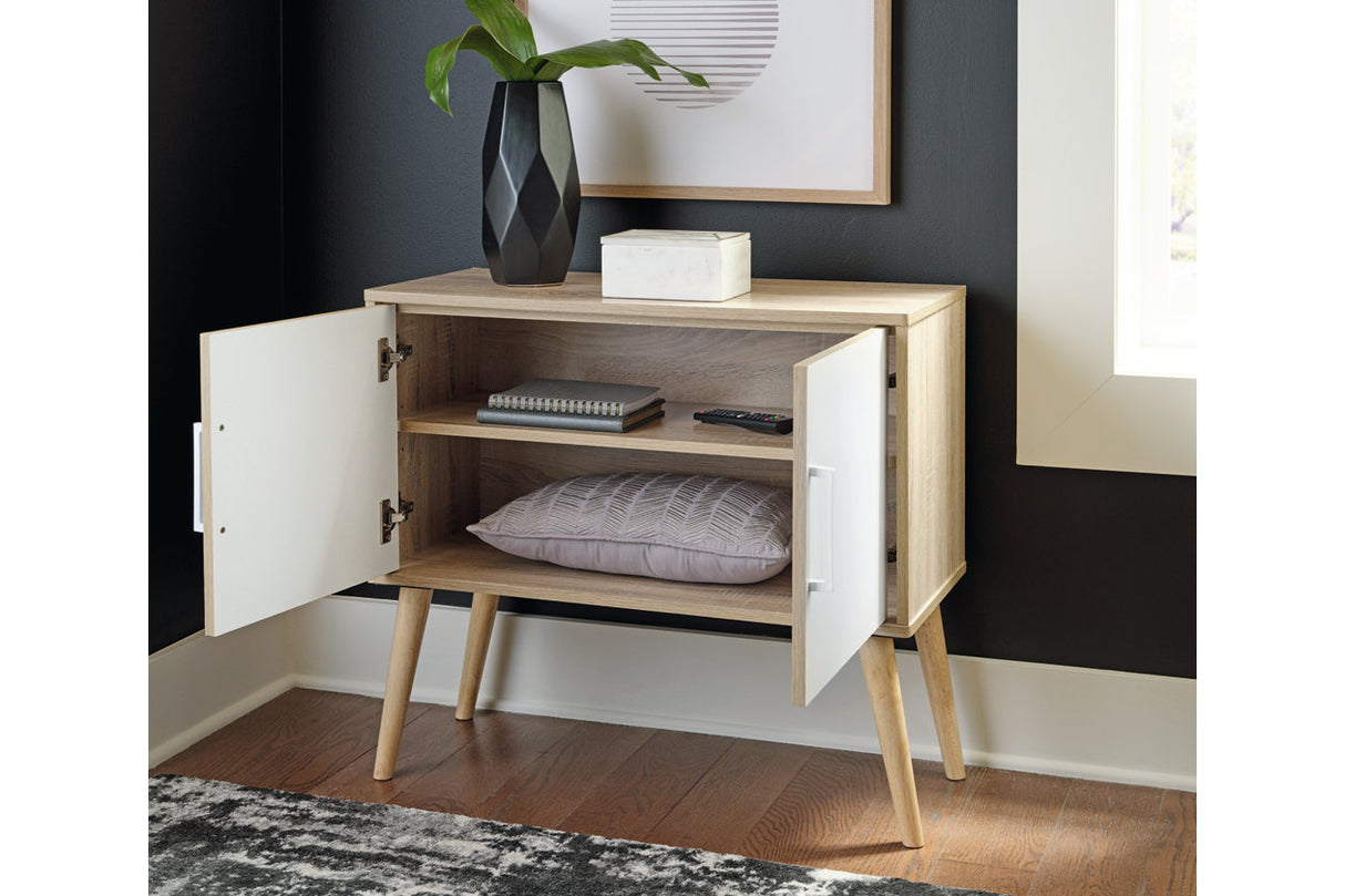 Orinfield Natural/White Accent Cabinet from Ashley - Luna Furniture