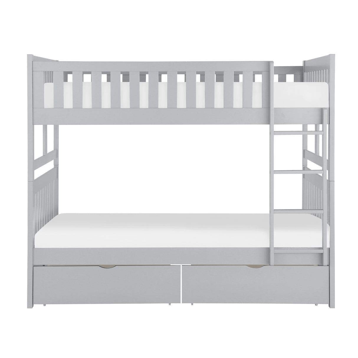Orion Gray Full/Full Bunk Bed with Storage Boxes from Homelegance - Luna Furniture