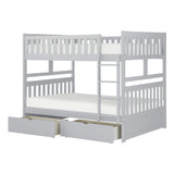 Orion Gray Full/Full Bunk Bed with Storage Boxes from Homelegance - Luna Furniture