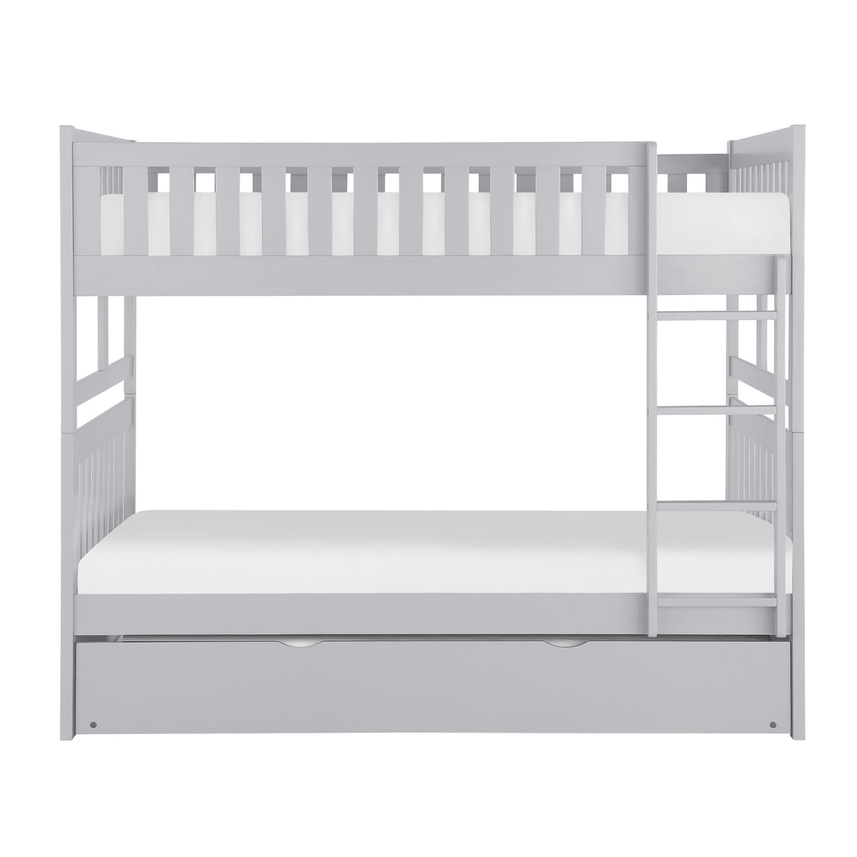 Orion Gray Full/Full Bunk Bed with Twin Trundle from Homelegance - Luna Furniture