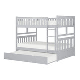 Orion Gray Full/Full Bunk Bed with Twin Trundle from Homelegance - Luna Furniture