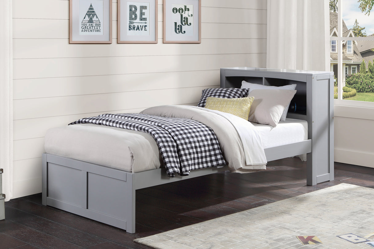 Orion Gray Twin Bookcase Bed from Homelegance - Luna Furniture
