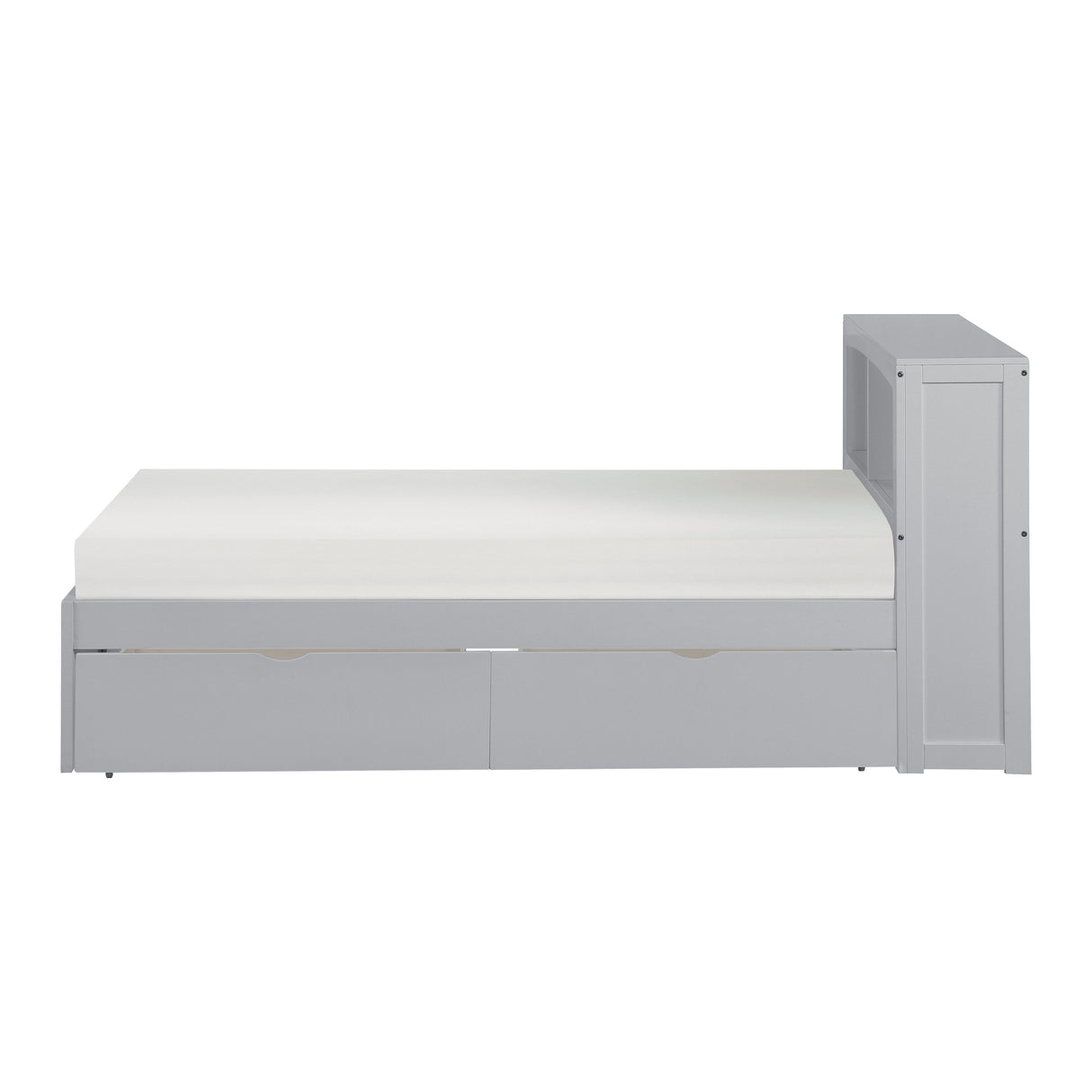 Orion Gray Twin Bookcase Bed with Storage Boxes from Homelegance - Luna Furniture