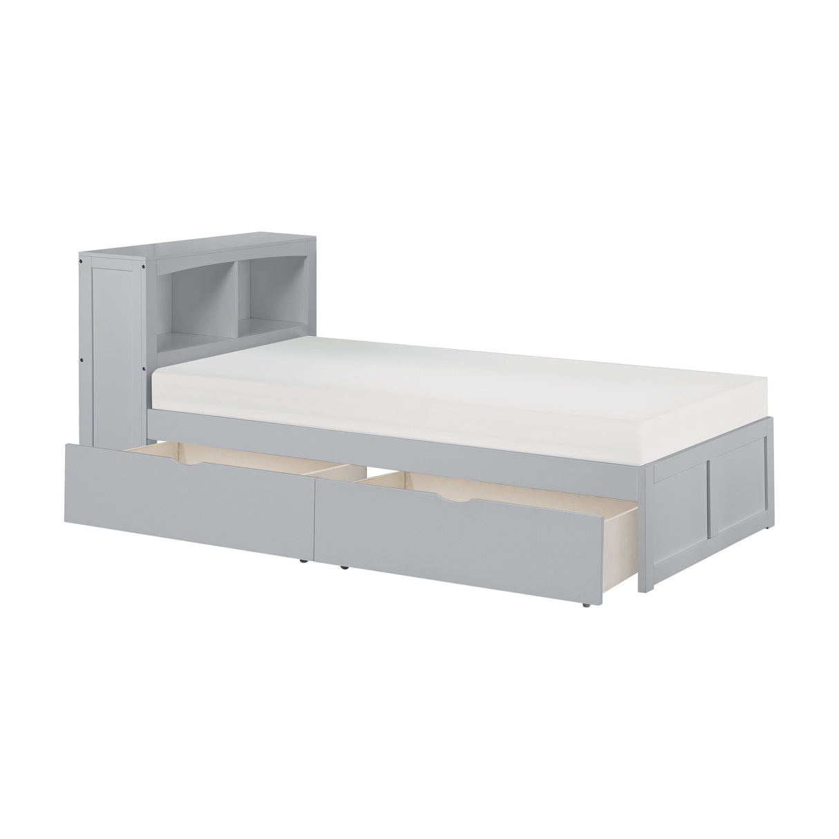 Orion Gray Twin Bookcase Bed with Storage Boxes from Homelegance - Luna Furniture