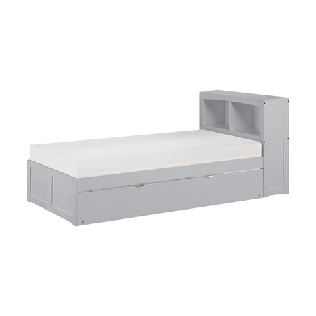 Orion Gray Twin Bookcase Bed with Twin Trundle from Homelegance - Luna Furniture