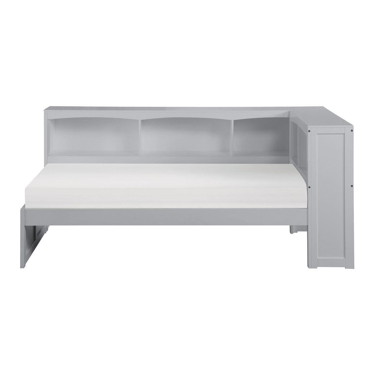 Orion Gray Twin Bookcase Corner Bed from Homelegance - Luna Furniture