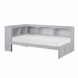 Orion Gray Twin Bookcase Corner Bed from Homelegance - Luna Furniture