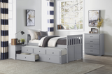 Orion Gray Twin Captains Trundle Bed from Homelegance - Luna Furniture