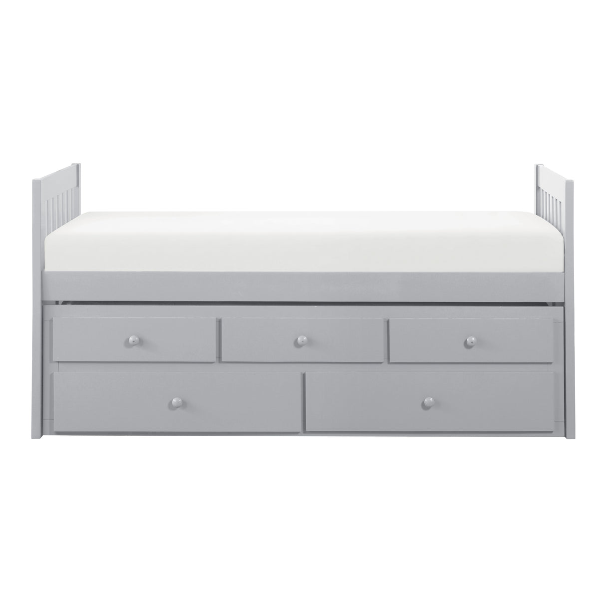 Orion Gray Twin Captains Trundle Bed from Homelegance - Luna Furniture