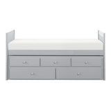Orion Gray Twin Captains Trundle Bed from Homelegance - Luna Furniture
